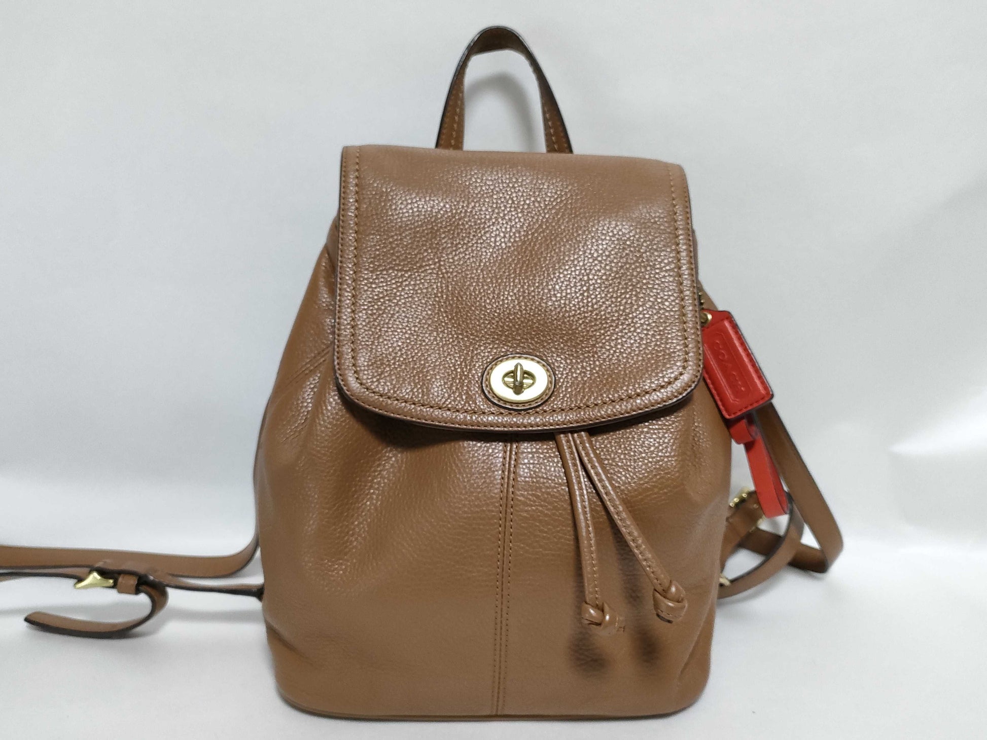 COACH F24385 Backpack Calfskin Camel Backpack