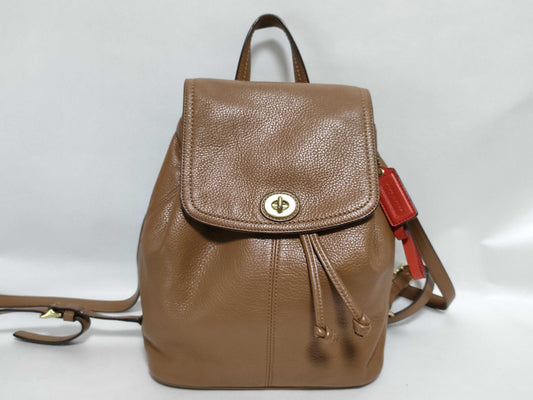 COACH F24385 Backpack Calfskin Camel Backpack