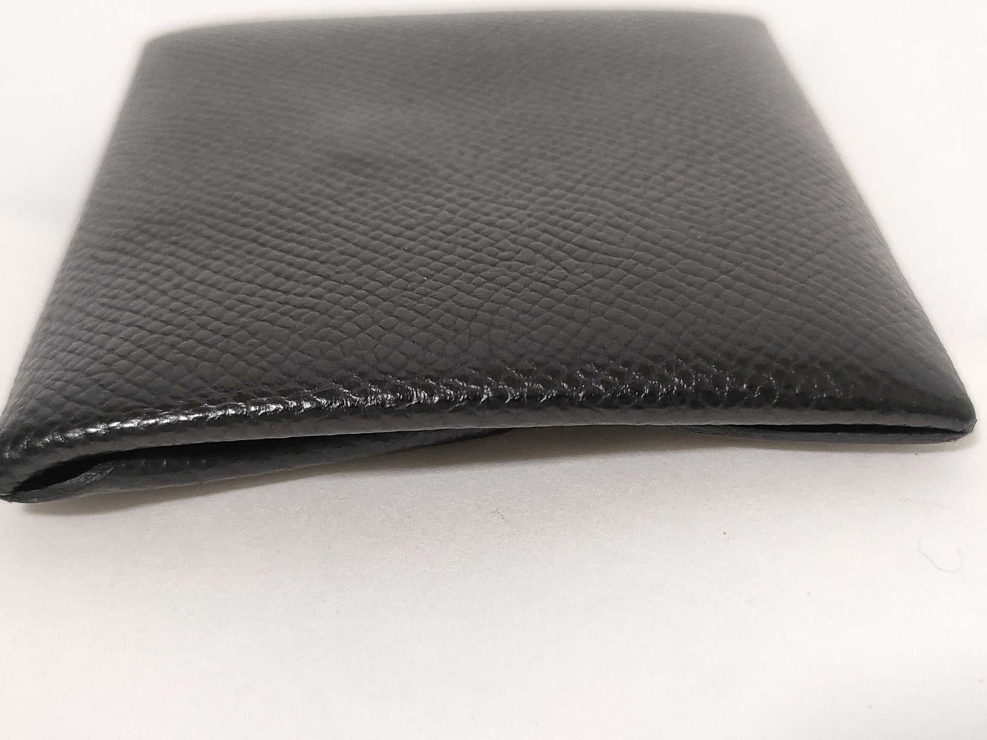 HERMES Bastia U Stamp Black Coin Case