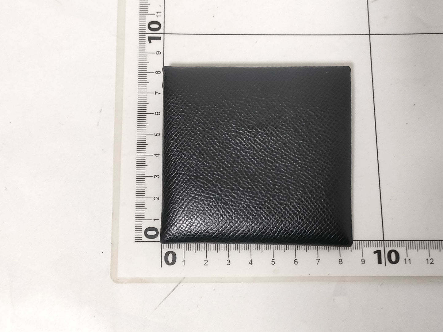 HERMES Bastia U Stamp Black Coin Case