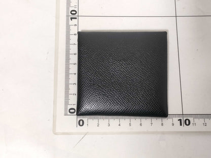 HERMES Bastia U Stamp Black Coin Case
