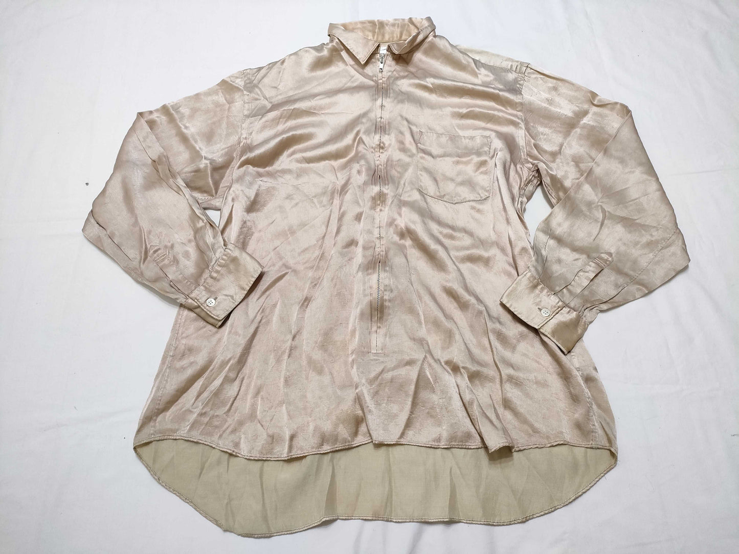 COMME des GARCONS SHIRT 90s-00s Comme des Garçons Shirt Rayon Acetate Zip Shirt