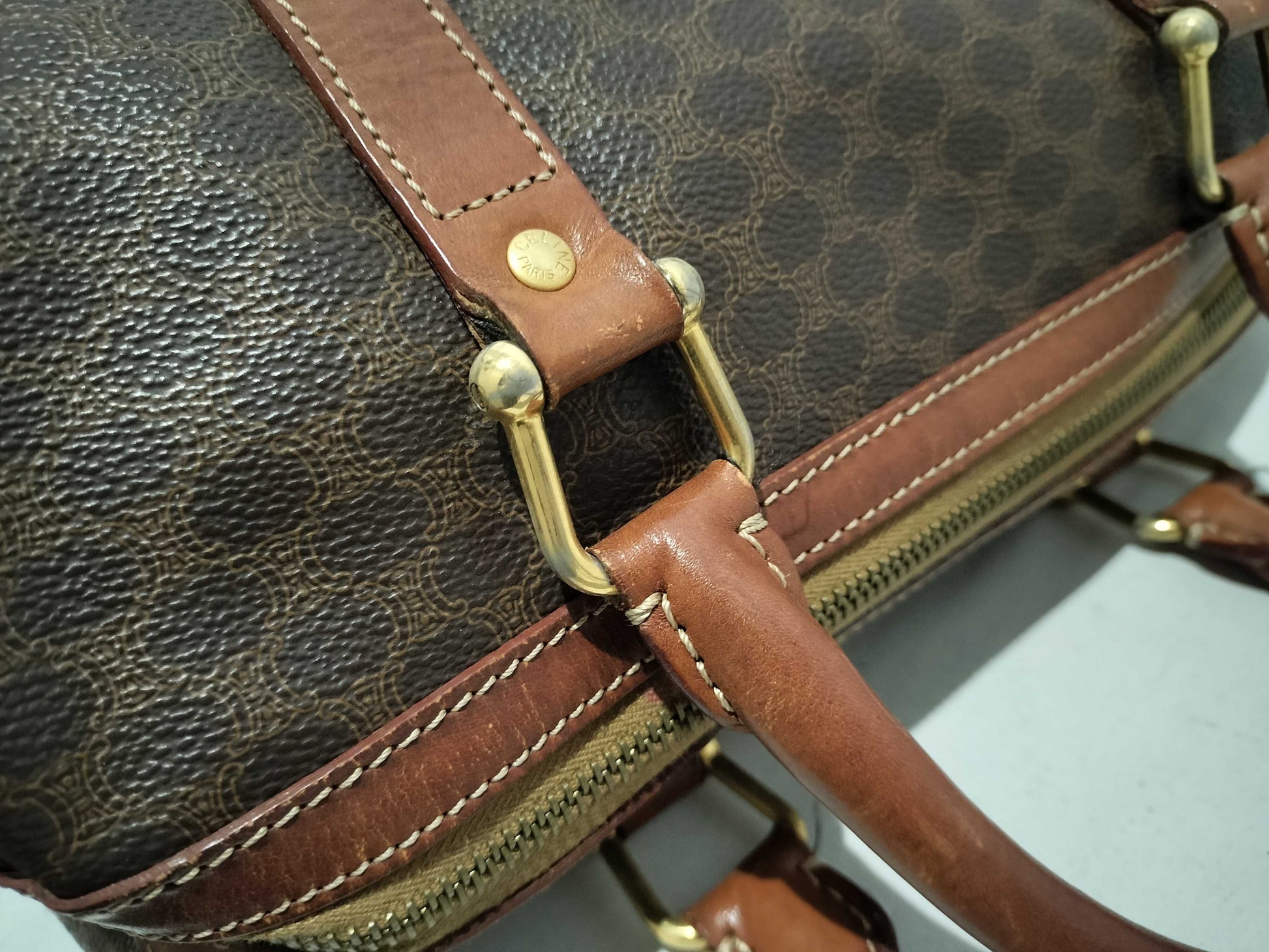 CELINE Macadam handbag, mini Boston bag, vintage handbag