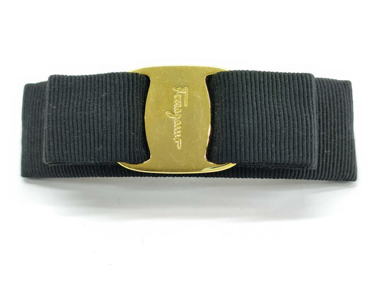 Salvatore Ferragamo Vara Ferragamo Barrette Black Hair Accessory