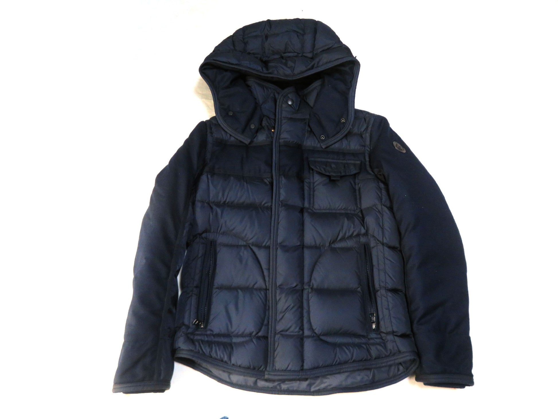 MONCLER RYAN Wool and Nylon Down Jacket, Navy