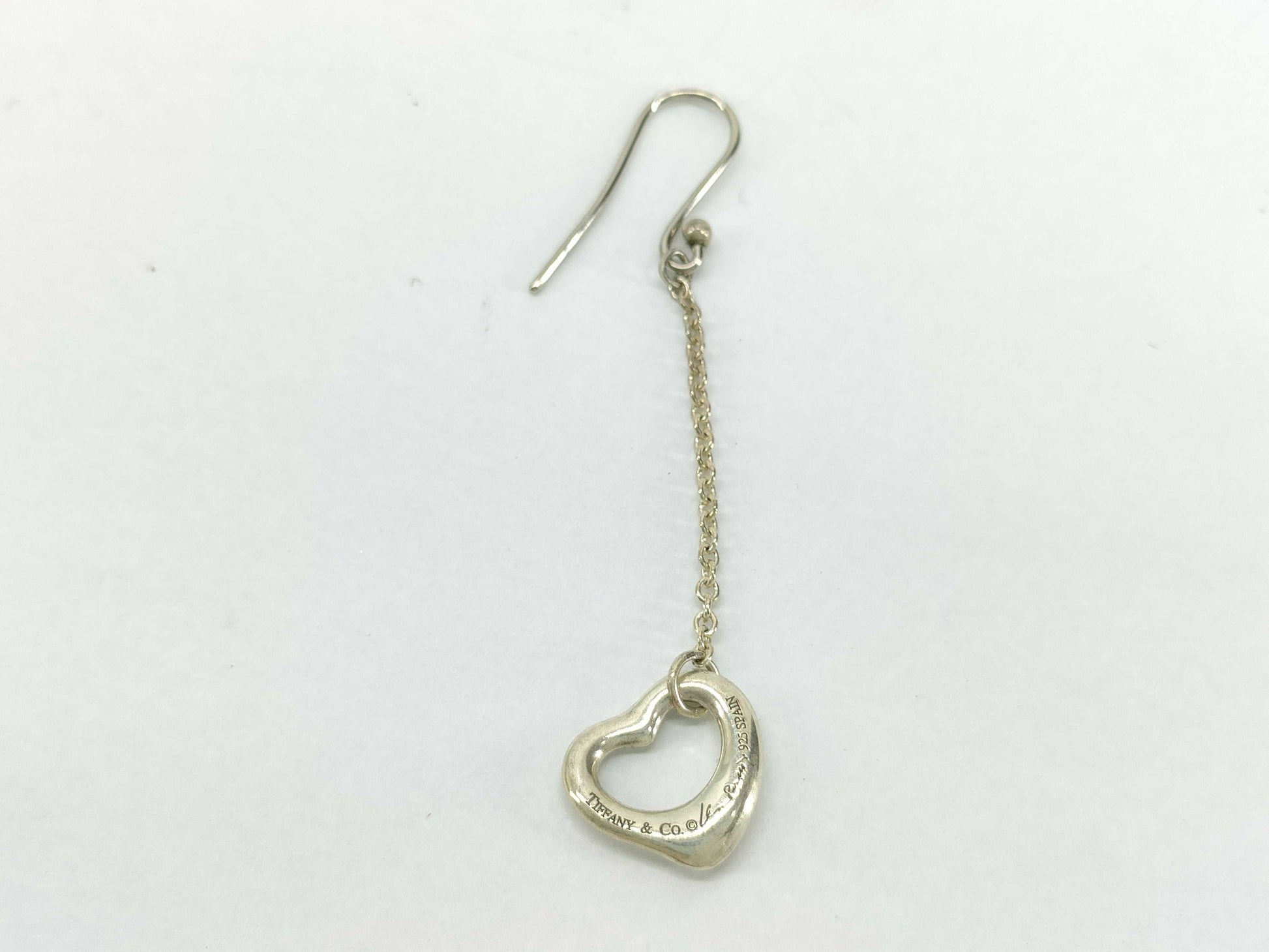 Tiffany & Co. Tiffany Open Heart Earrings, SV925 Silver, 1.1g, Single Earring