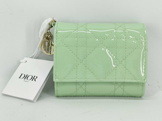 Dior Lady Dior Lotus Wallet Green Wallet