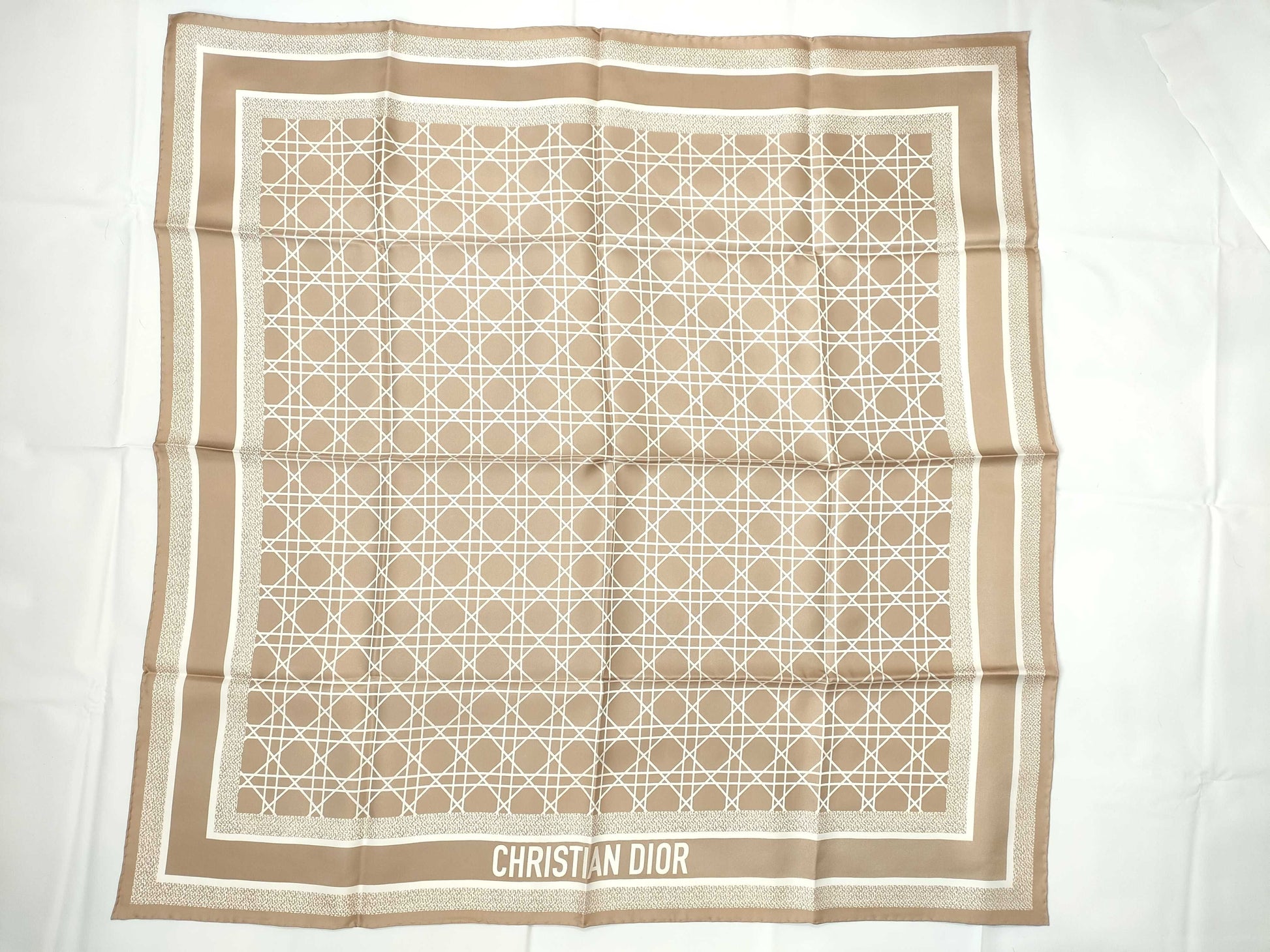 Dior Silk Scarf Pink Beige