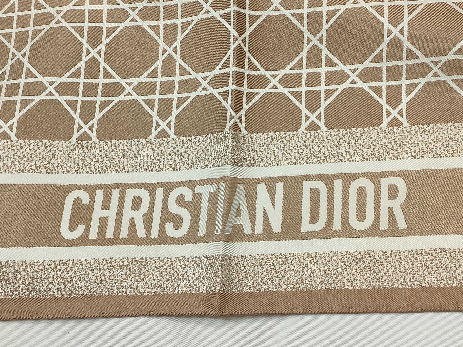 Dior Silk Scarf Pink Beige