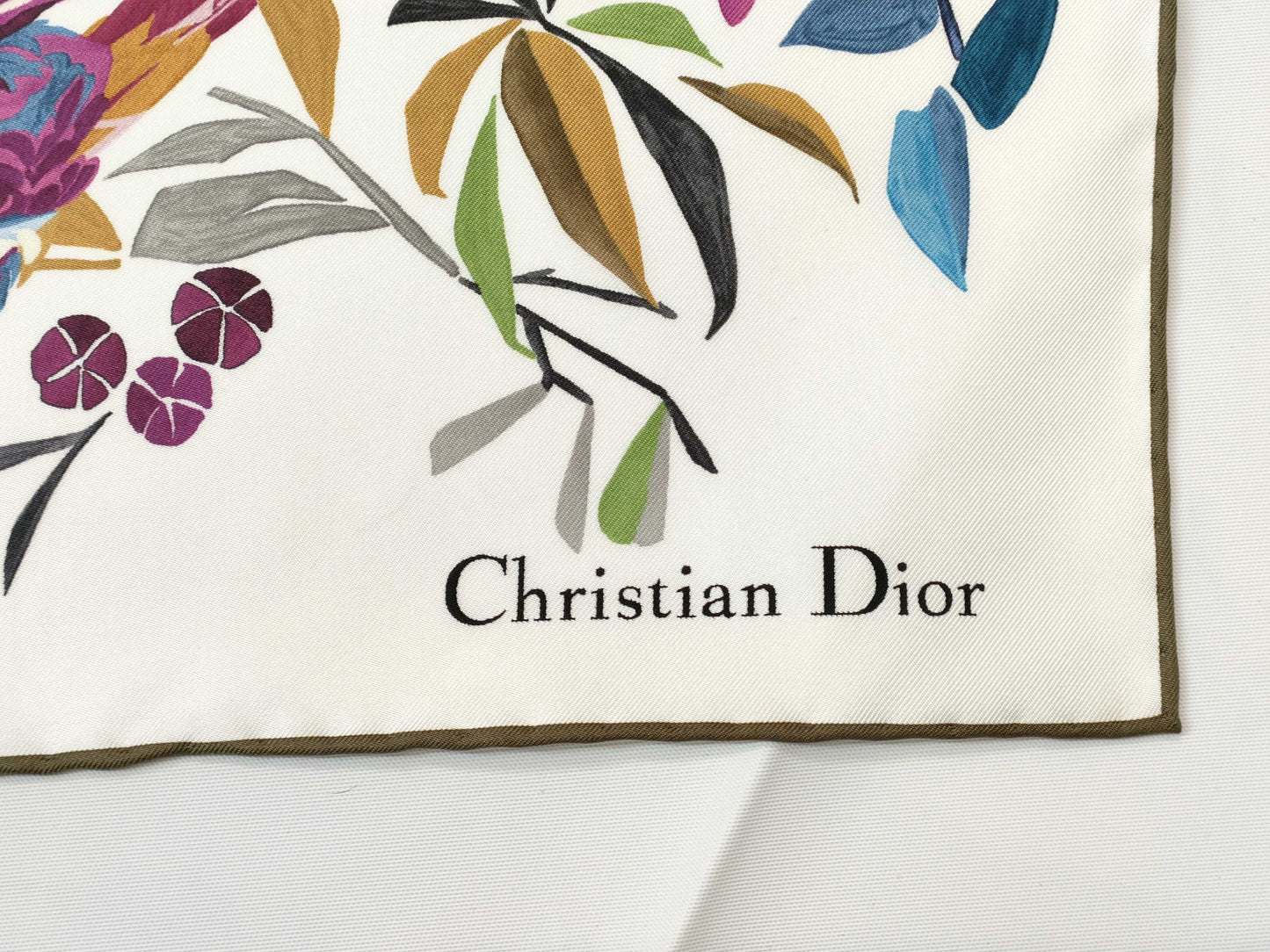 Dior Silk Scarf White Scarf