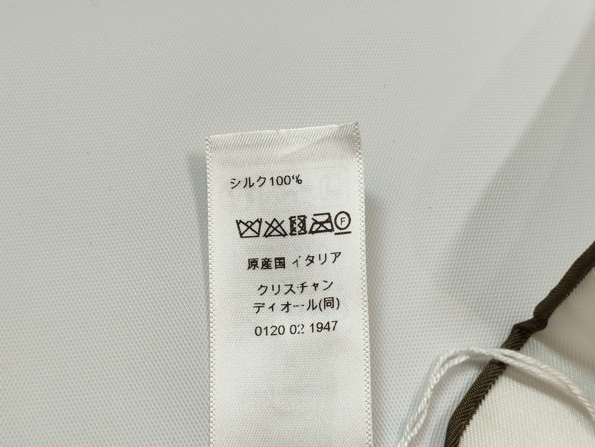 Dior Silk Scarf White Scarf