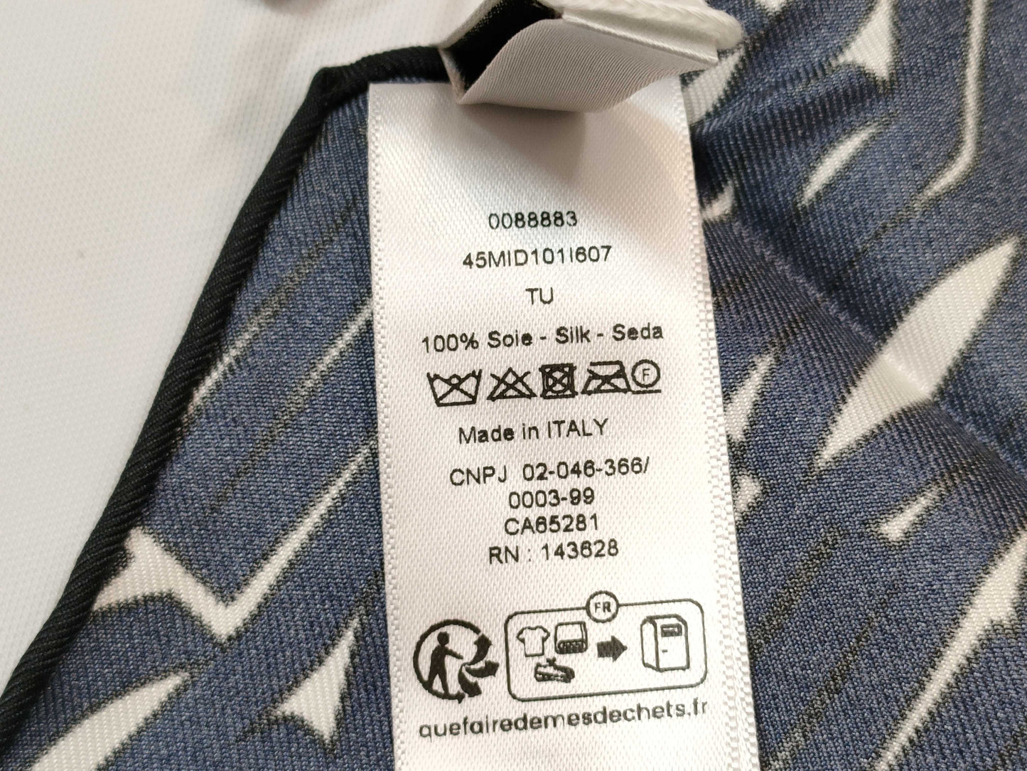 Dior Silk Scarf Blue Scarf