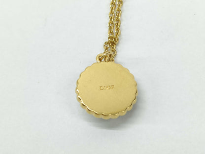Dior CD logo necklace with faux pearls in gold and black