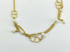 Dior CD logo necklace with faux pearls and gold accents
