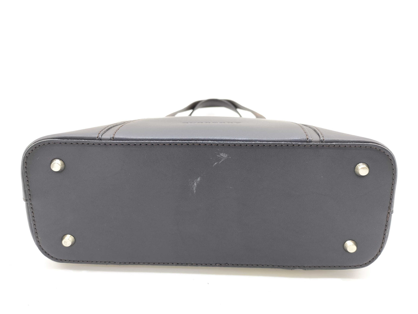 BURBERRY Leather Check Tote Bag