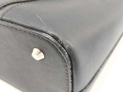 BURBERRY Leather Check Tote Bag