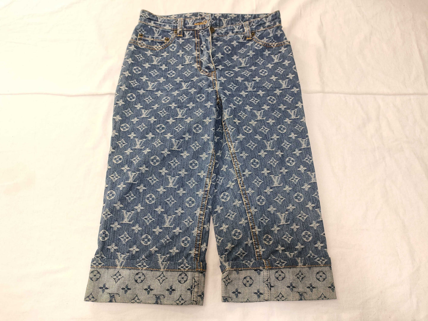 LOUIS VUITTON Louis Vuitton Denim Pants Monogram Pants