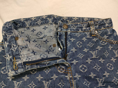 LOUIS VUITTON Louis Vuitton Denim Pants Monogram Pants