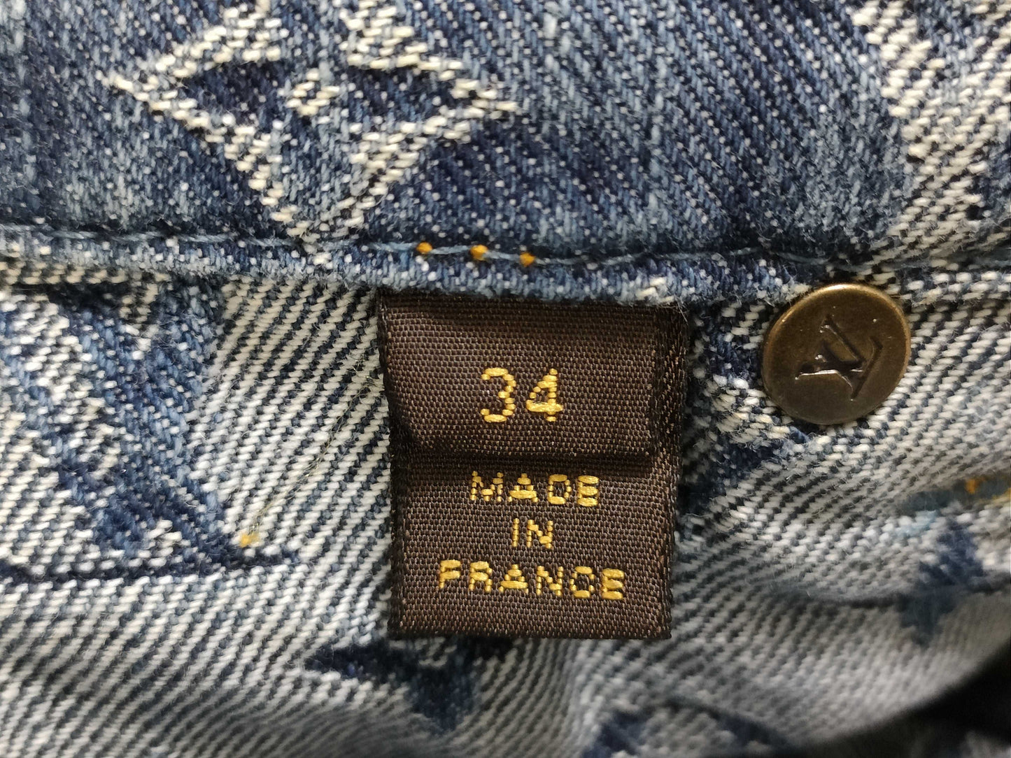 LOUIS VUITTON Louis Vuitton Denim Pants Monogram Pants