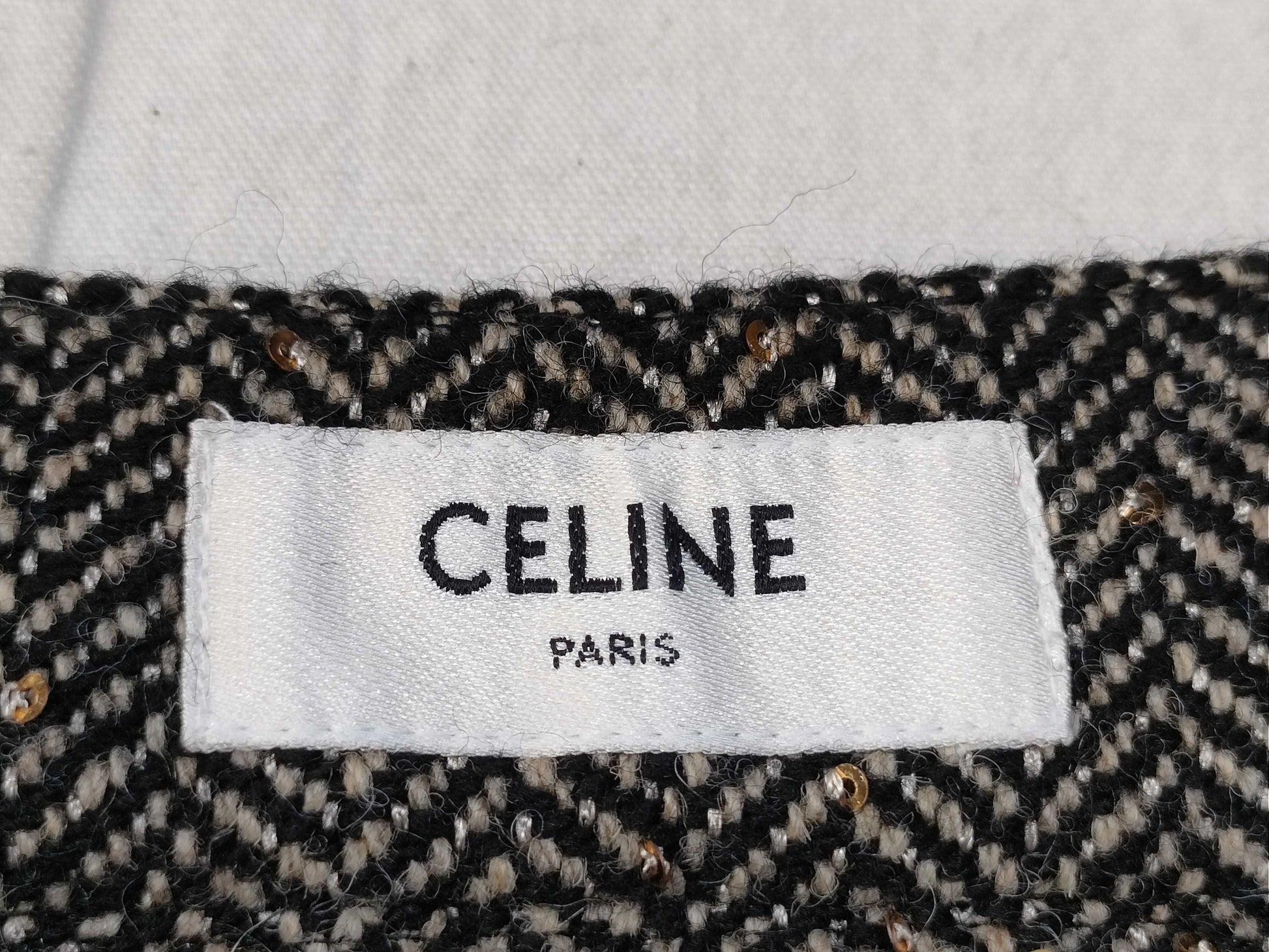 CELINE Skirt with Triomphe Belt and Tags