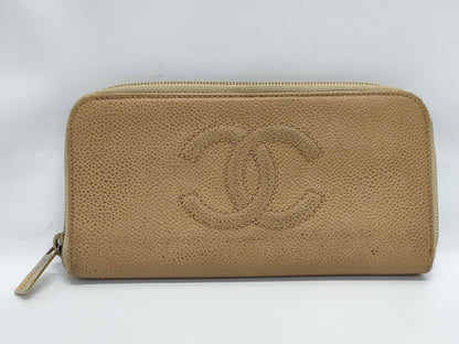 CHANEL Round Wallet Caviar Wallet