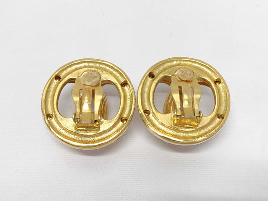 CHANEL Coco Earrings with Missing Logo Plate