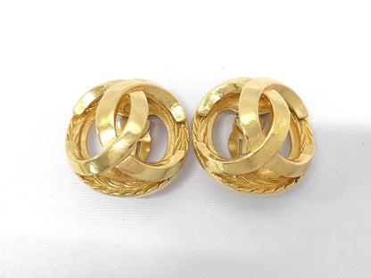 CHANEL Coco Earrings with Missing Logo Plate
