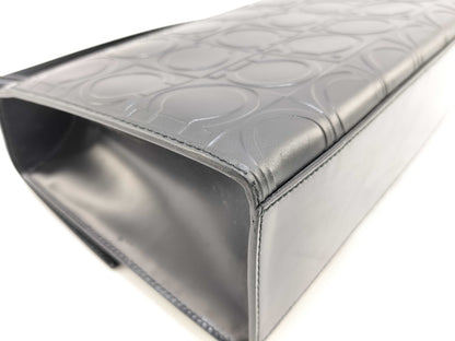 Salvatore Ferragamo Gancini Leather Handbag with Gancini Pattern