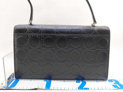 Salvatore Ferragamo Gancini Leather Handbag with Gancini Pattern
