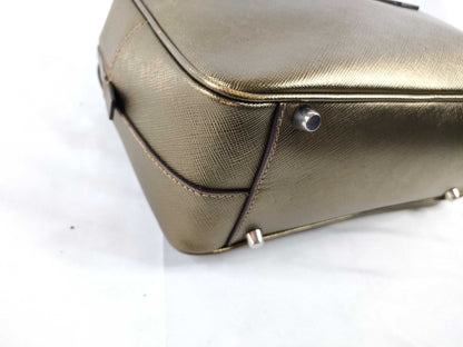 PRADA Saffiano Lux BN1113 Handbag Gold Handbag