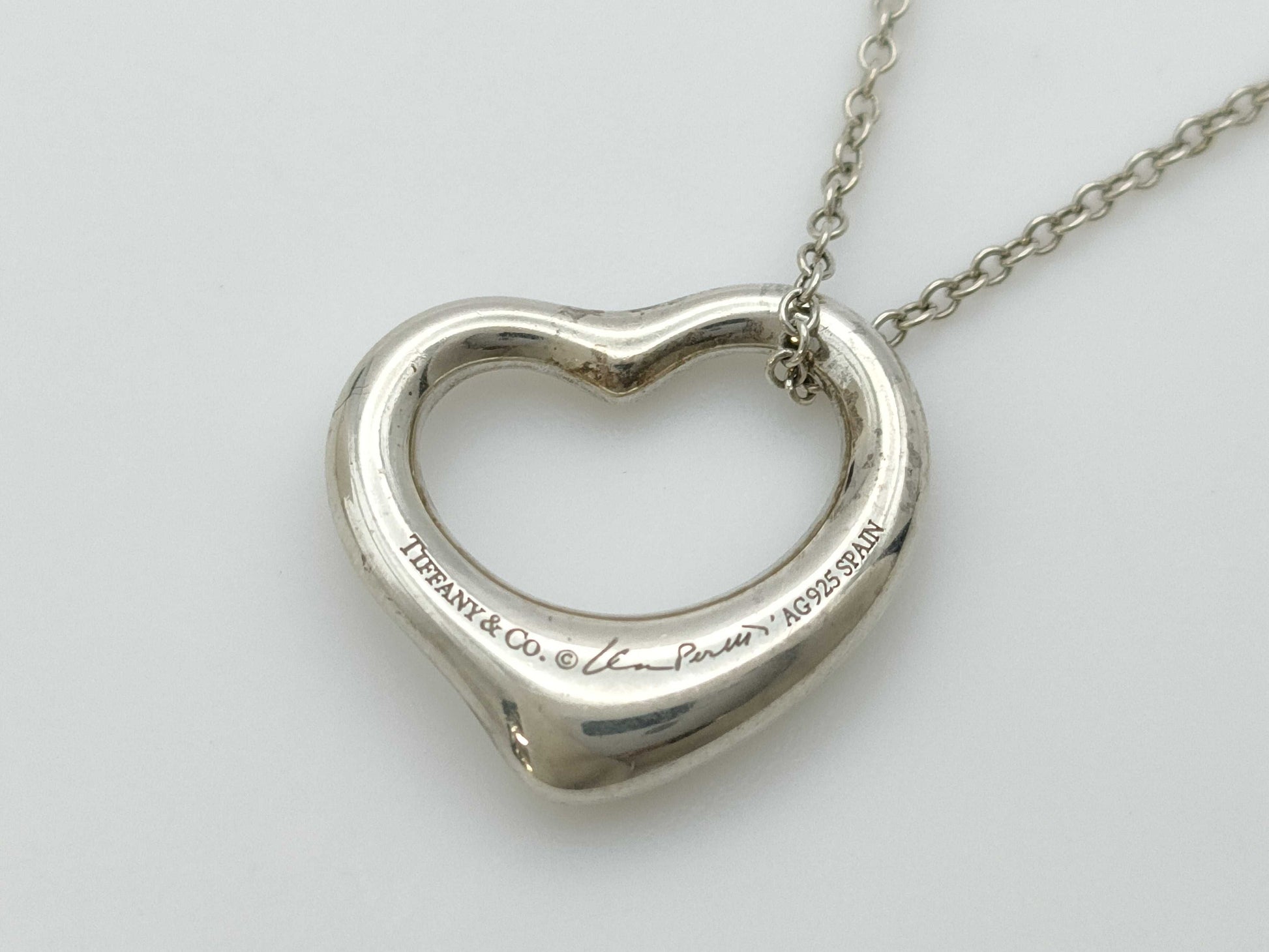 Tiffany & Co. Open Heart 5PD 925 3.2g Necklace 