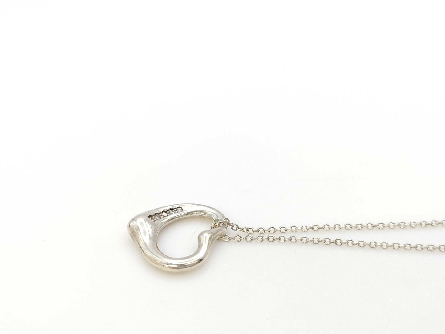 Tiffany & Co. Open Heart 5PD 925 3.2g Necklace 