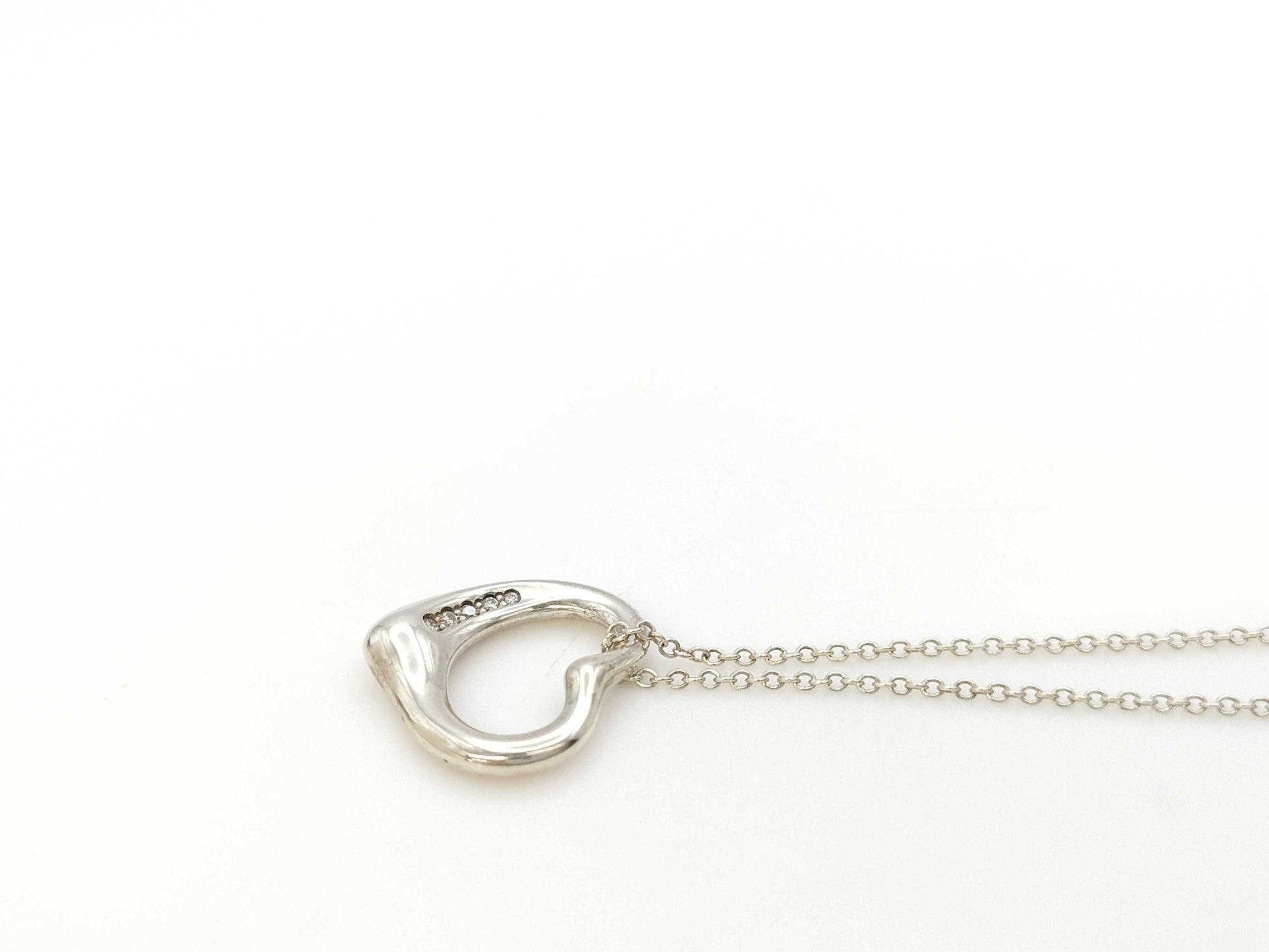 Tiffany & Co. Open Heart 5PD 925 3.2g Necklace 