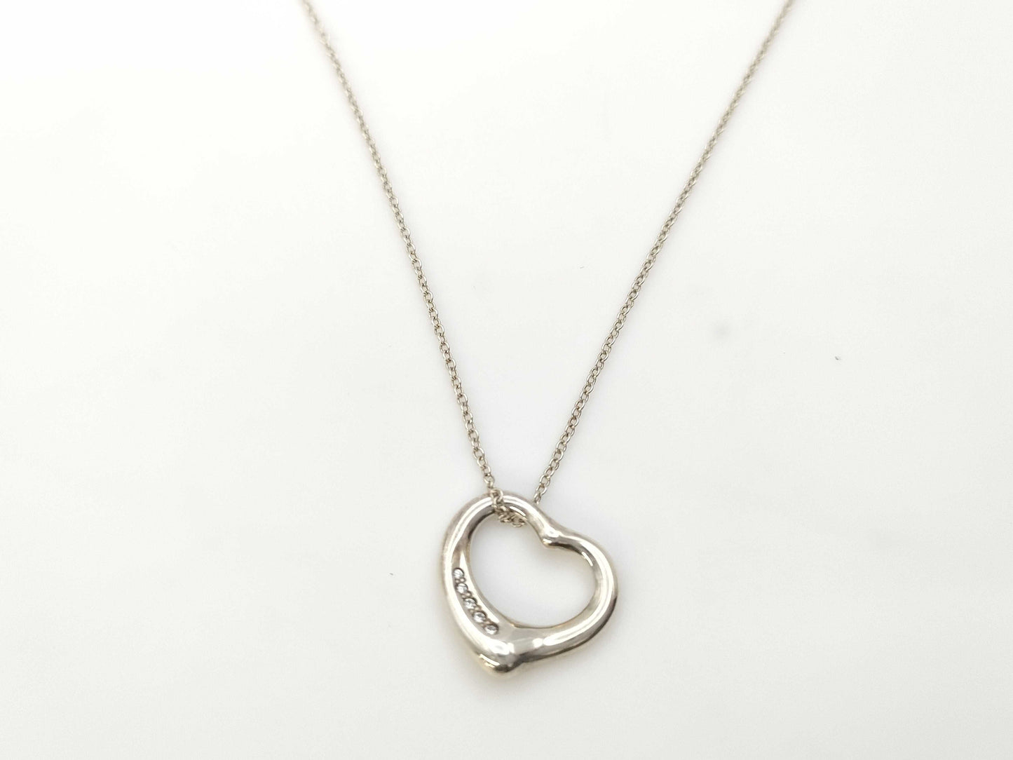 Tiffany & Co. Open Heart 5PD 925 3.2g Necklace 