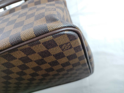 LOUIS VUITTON Damier Greenwich PM Handbag N41165/AR0016 with Name Tag and Box