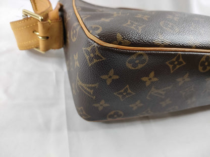 LOUIS VUITTON Monogram Viva Cite GM M51163 Shoulder Bag with Rip