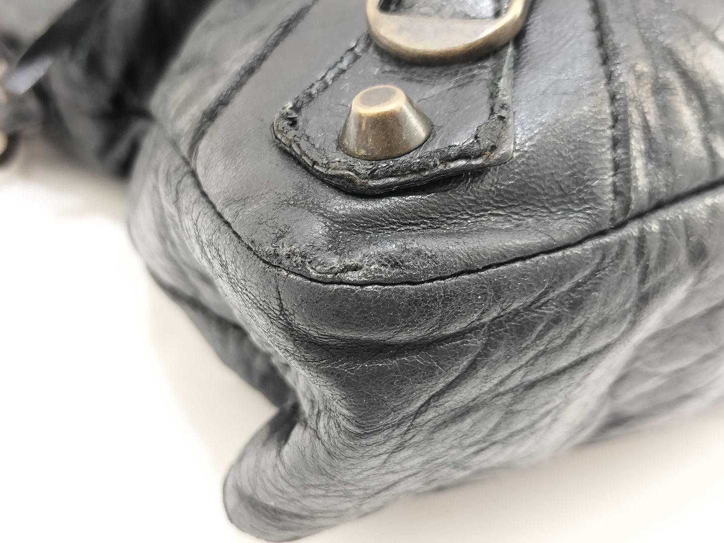 BALENCIAGA The City Hand Shoulder Bag in Black