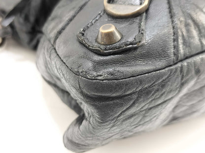 BALENCIAGA The City Hand Shoulder Bag in Black