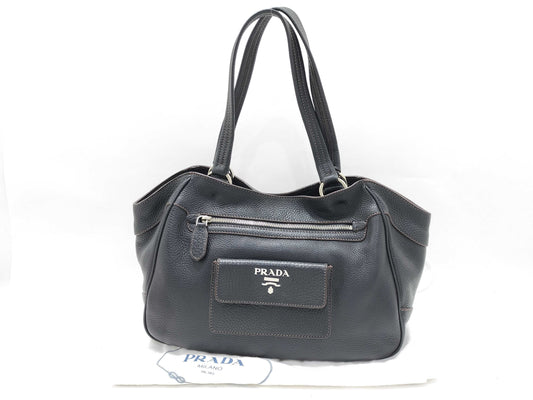 PRADA Vitello Tote Bag, Black