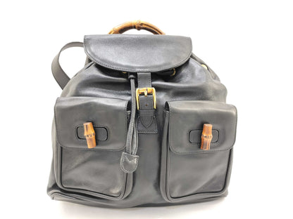 GUCCI Bamboo Backpack Black Rucksack