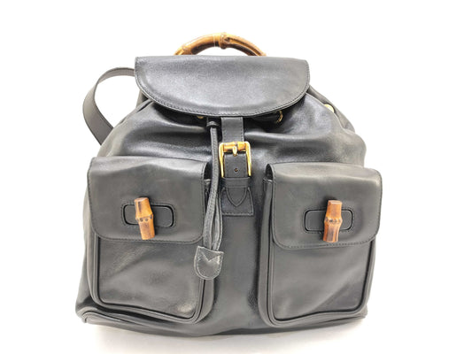 GUCCI Bamboo Backpack Black Rucksack