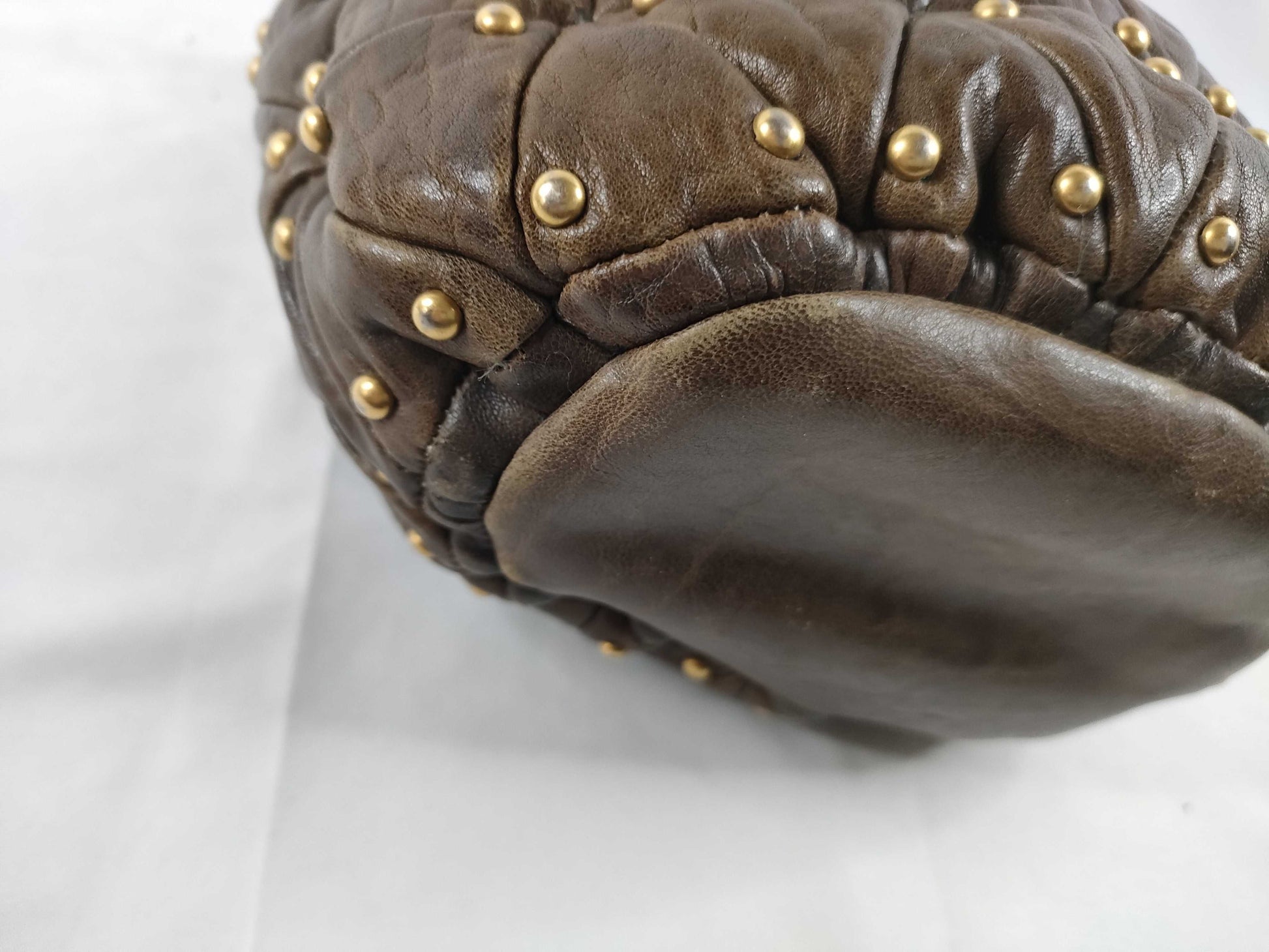 Miu Miu shoulder bag with drawstring and studs