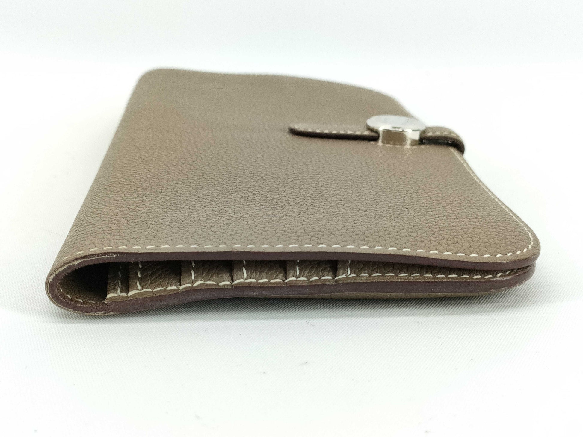 HERMES Dogon GM Etoupe X Stamped Wallet
