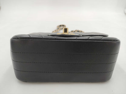 CHANEL CHANEL Matelasse Mini Lambskin Chevron Shoulder Bag with GD Hardware A35200