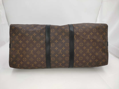 LOUIS VUITTON Louis Vuitton Monogram Macassar Keepall Bandouliere 55 M56714 Boston Bag