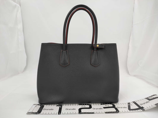 PRADA PRADA Saffiano Cuir Double Tote Bag, Medium, 1BG756