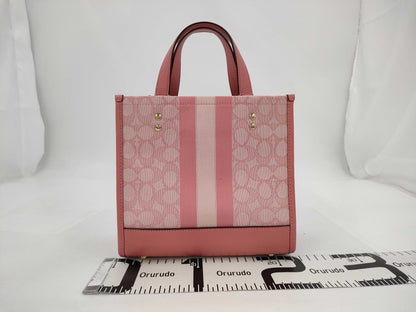 COACH Signature Dempsey Tote 22 True Pink CQ878 Handbag
