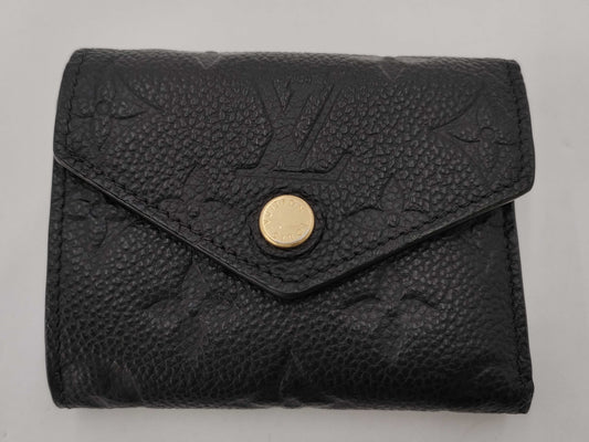 LOUIS VUITTON Monogram Empreinte Portefeuille Zoe Noir M62935 Wallet