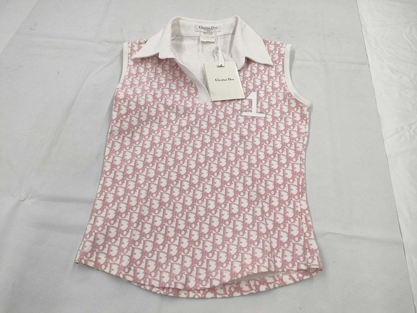 Dior Trotter Print Pink Sleeveless Top #36