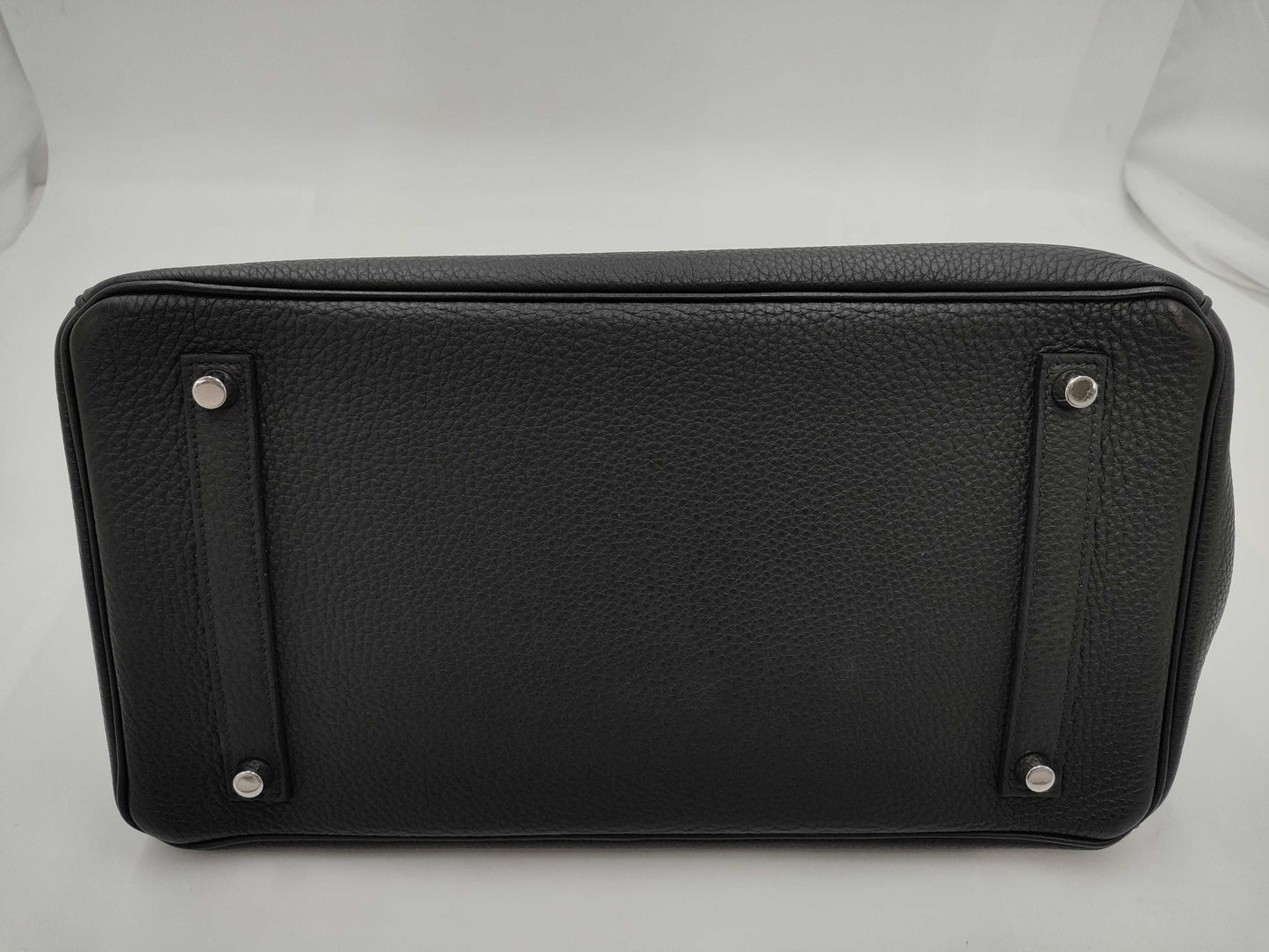 HERMES Birkin 35 Togo Black Silver Hardware Z Stamp Handbag